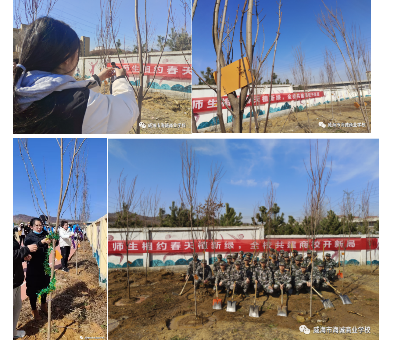 威海市海誠商業(yè)學校舉辦植樹暨森林防火宣傳教育活動(圖2)